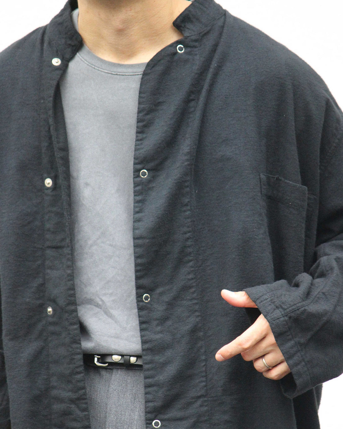 1950’S US ARMY PAJAMA SHIRTS O/D BLACK ユーエスアーミーパジャマシャツオーバーダイブラック