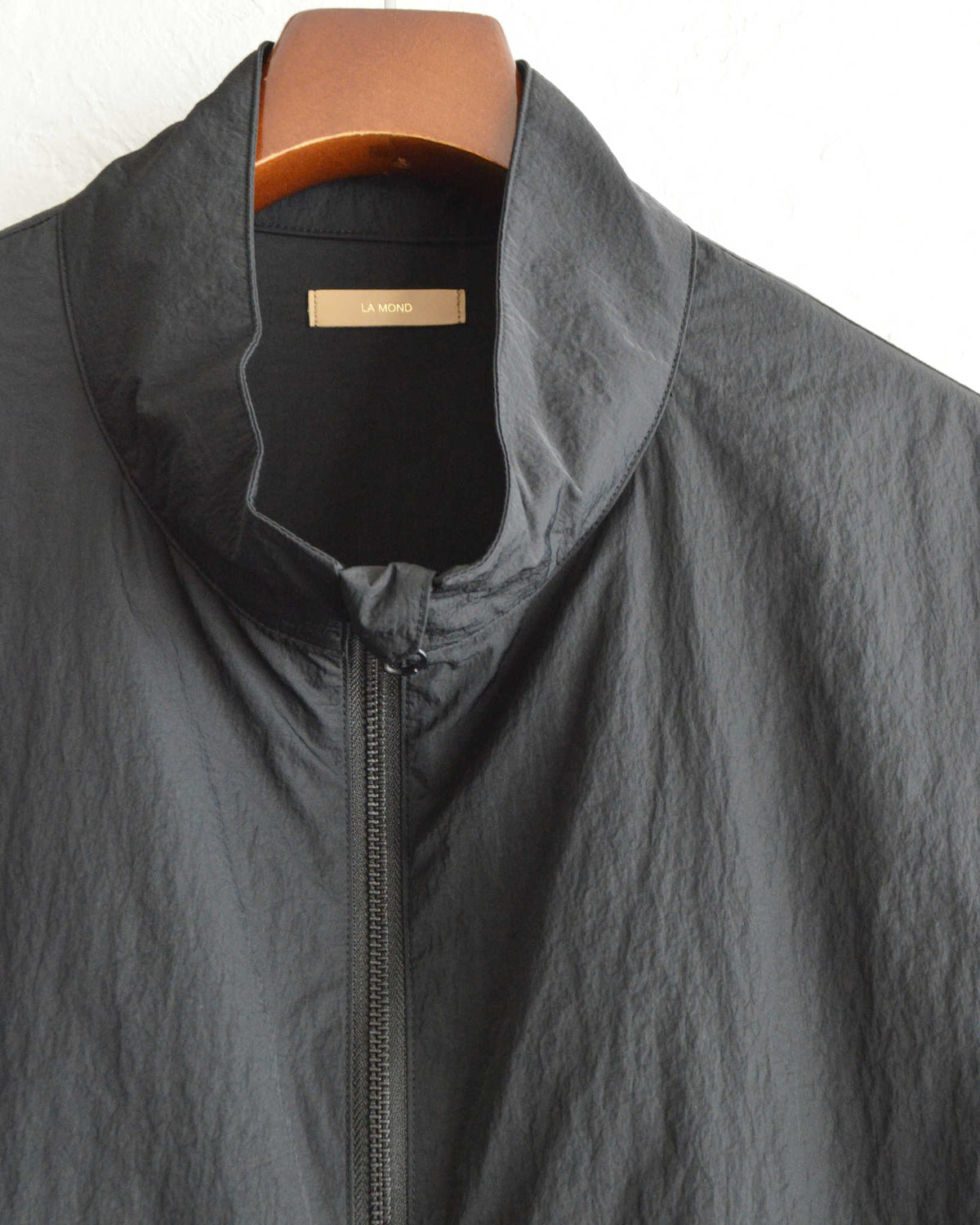 LAMOND ラモンド / POCKETABLE NYLON BLOUSON ポケッタブルナイロンブルゾン (BLACK ブラック)