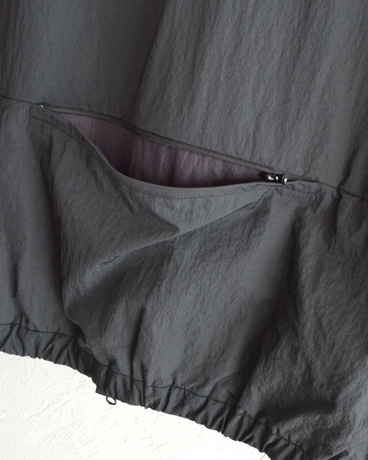 LAMOND ラモンド / POCKETABLE NYLON BLOUSON ポケッタブルナイロンブルゾン (BLACK ブラック)