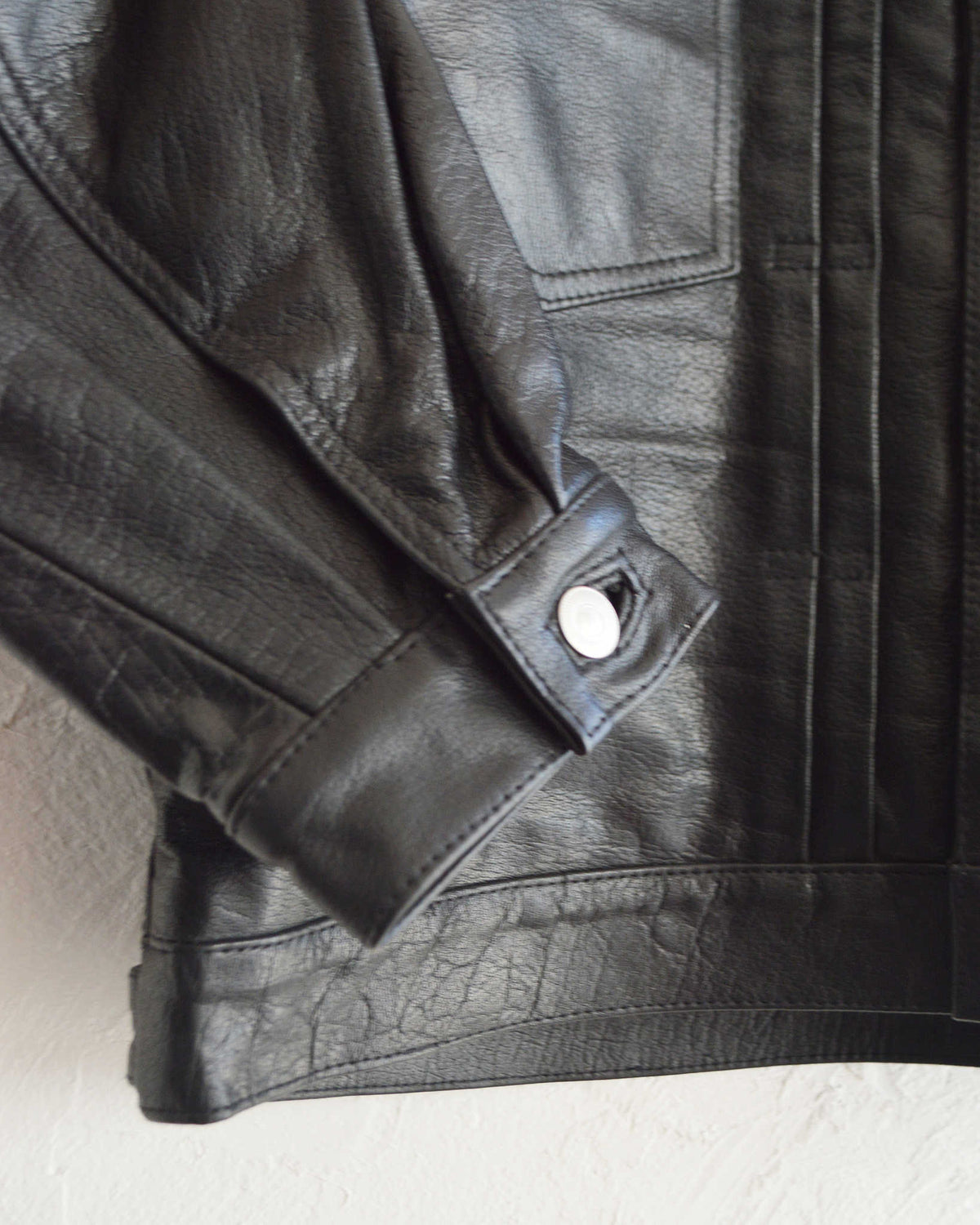 Nasngwam. ナスングワム / ATAVISM LEATHER JACKET アタビズムジャケット Msize (BLACK ブラック)