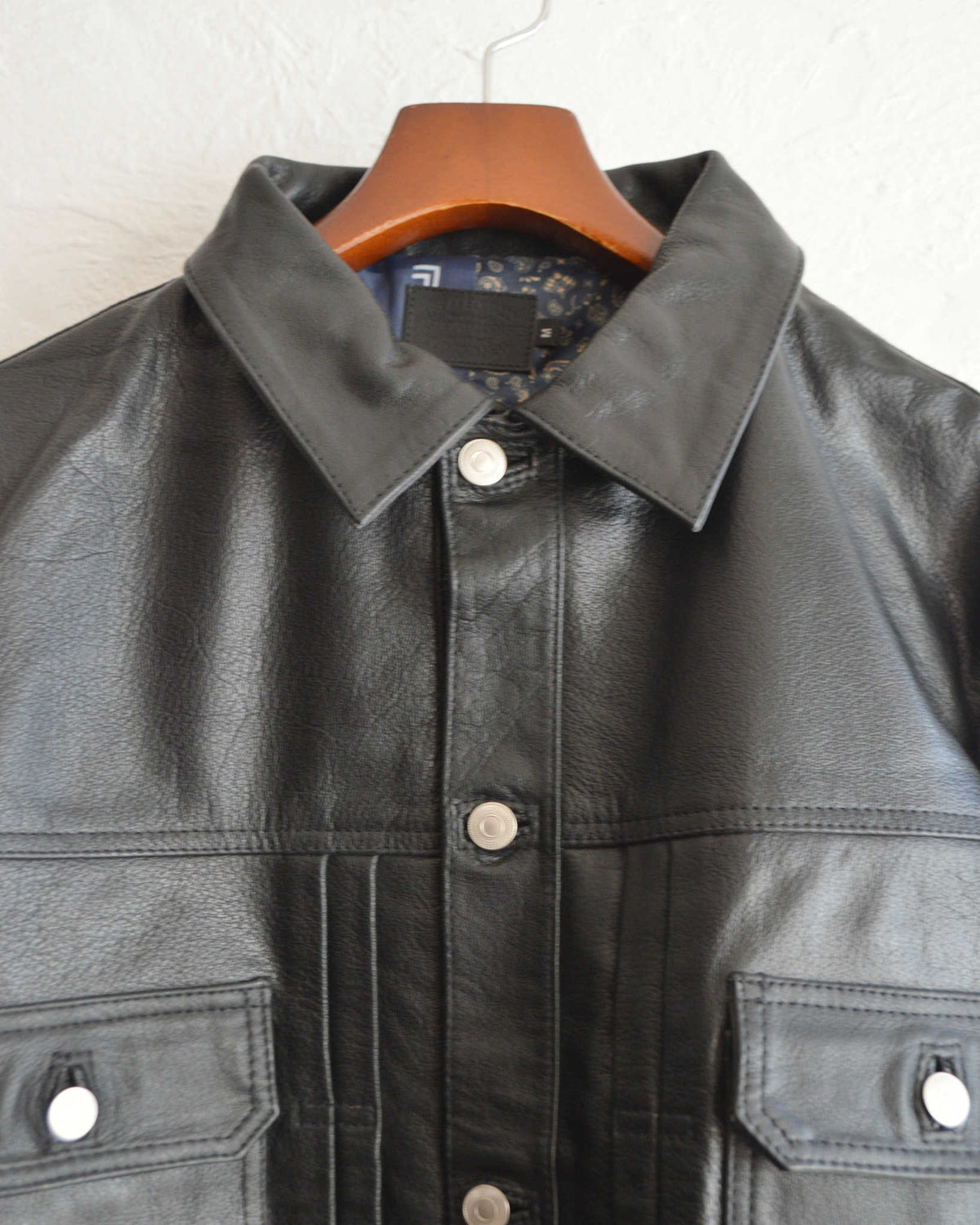 Nasngwam. ナスングワム / ATAVISM LEATHER JACKET アタビズムジャケット Msize (BLACK ブラック)