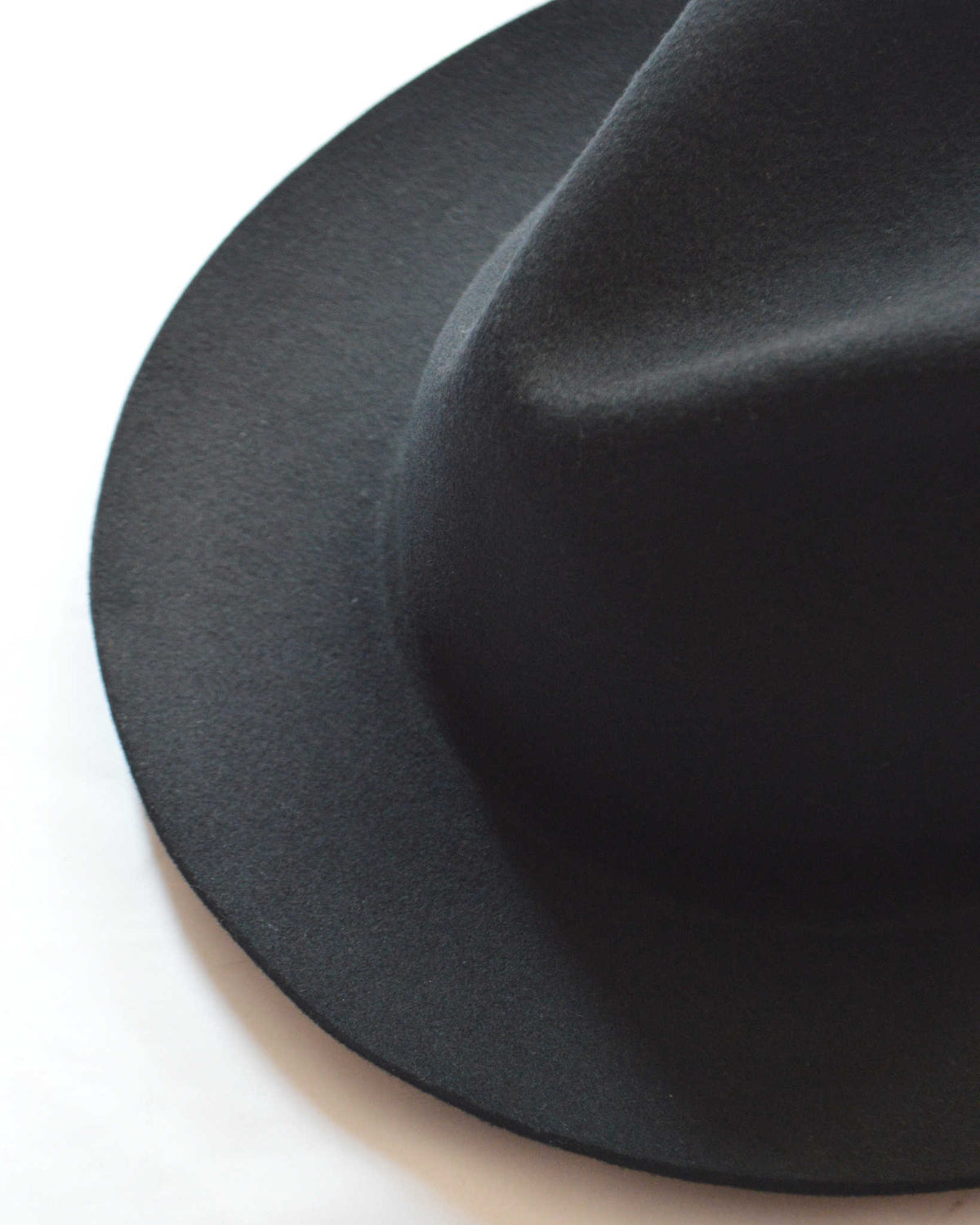 morno モーノ / CRUSHABLEWOOL FELT HAT クラッシャブルウール中折れハット (BLACK ブラック)