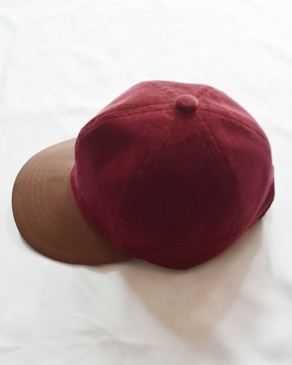 morno モーノ / Corduroy Leather B.B Cap コーデュロイ×レザーB.B.キャップ (BORDEAUX ボルドー)