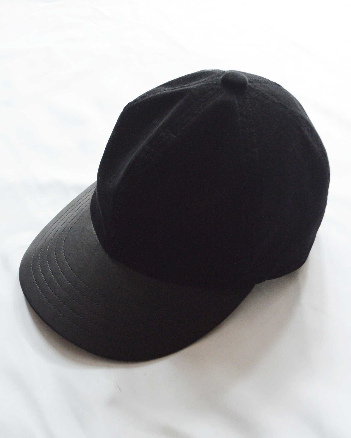 morno モーノ / Corduroy Leather B.B Cap コーデュロイ×レザーB.B.キャップ (BLACK ブラック)