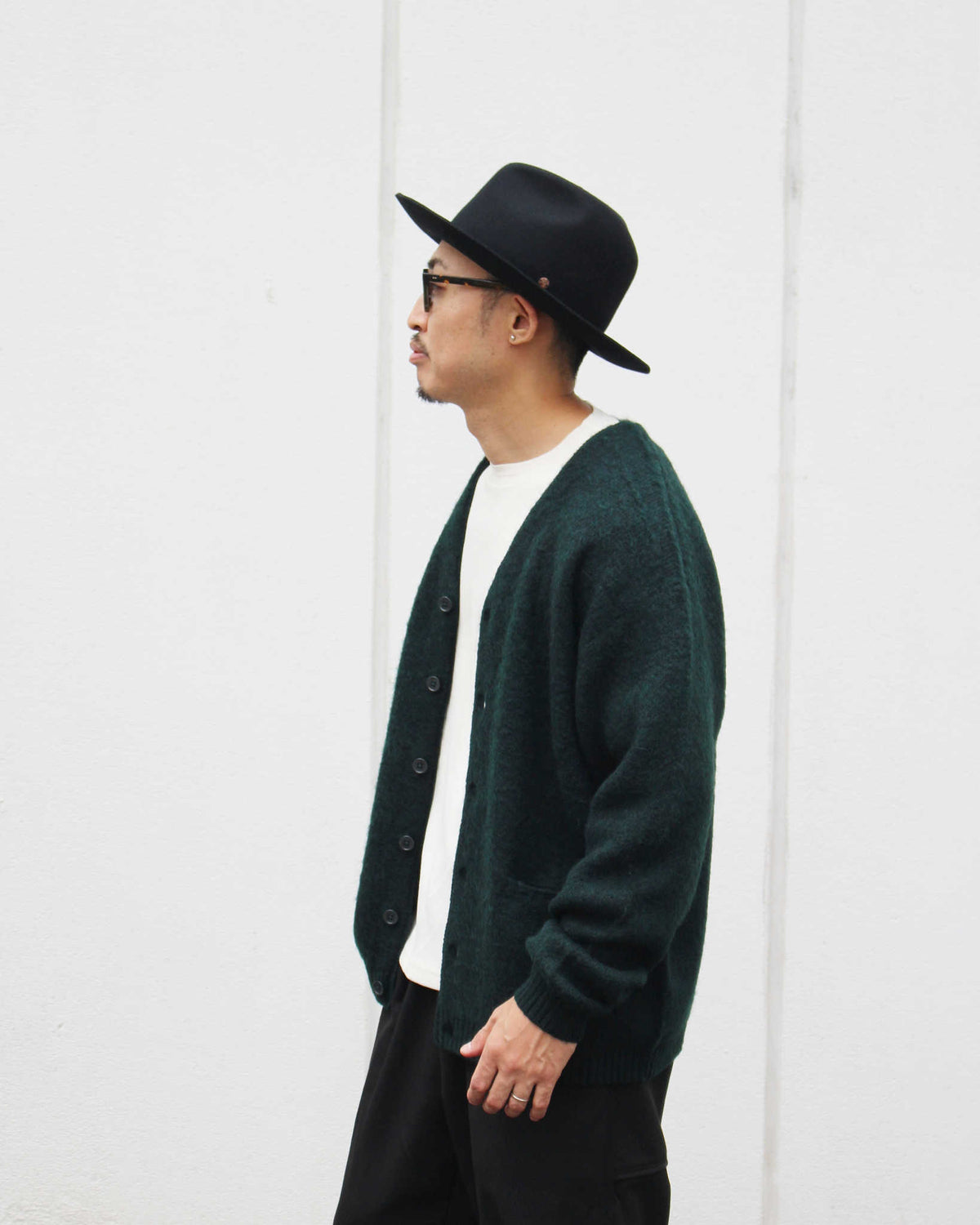 TOWN CRAFT タウンクラフト / mohair shaggy cardigan モヘアカーディガン (GREEN グリーン)