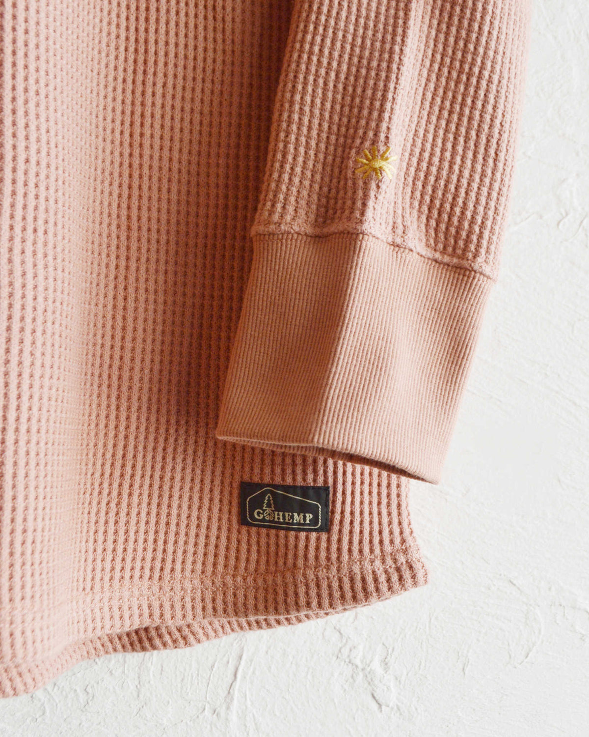 GOHEMP ゴーヘンプ / HEMP WAFFLE CREW ヘンプワッフルクルー (PASTEL MANGO パステルマンゴ)