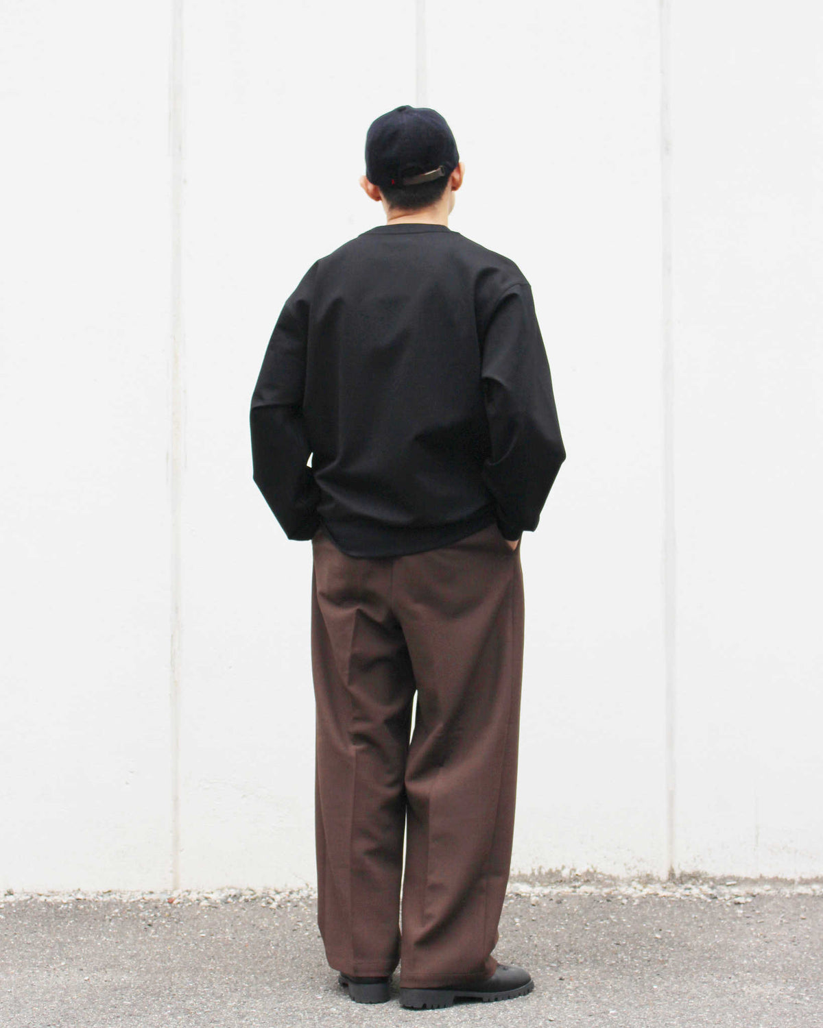 LAMOND ラモンド / DOUBLE WEAVE WIDE TROUSERS ダブルウィーブワイドトラウザーズ (BROWN ブラウン)