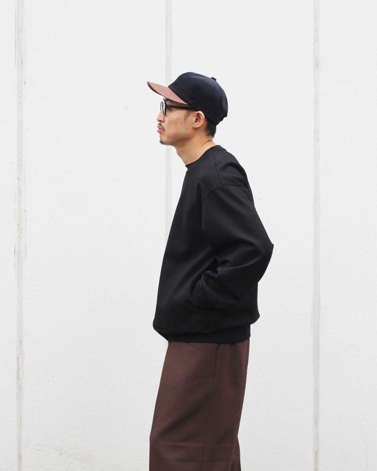 LAMOND ラモンド / SILKY CREW NECK PULLOVER シルキークルーネックプルオーバー (BLACK ブラック)