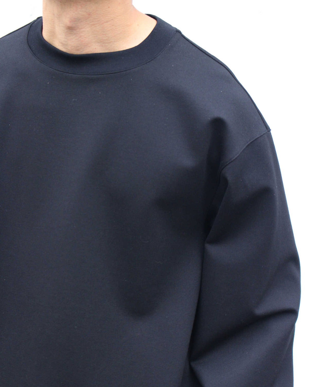 LAMOND ラモンド / SILKY CREW NECK PULLOVER シルキークルーネックプルオーバー (BLACK ブラック)