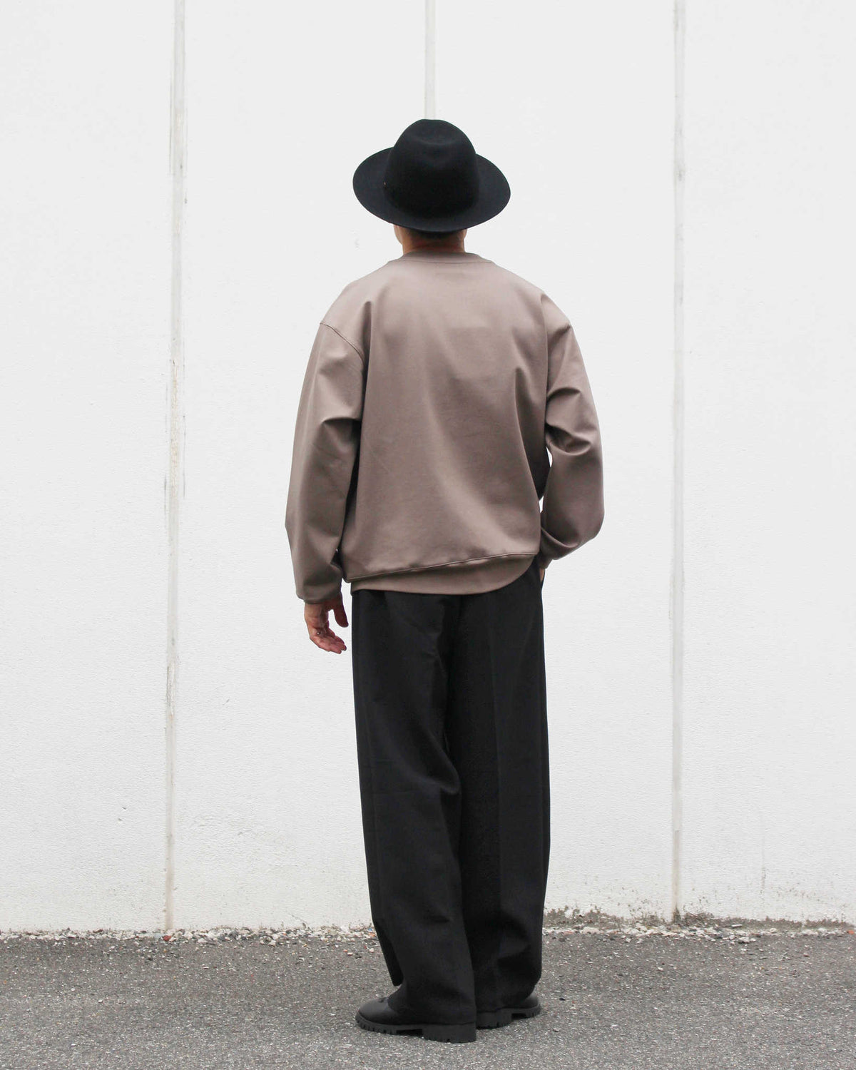 LAMOND ラモンド / DOUBLE WEAVE WIDE TROUSERS ダブルウィーブワイドトラウザーズ (BLACK ブラック)