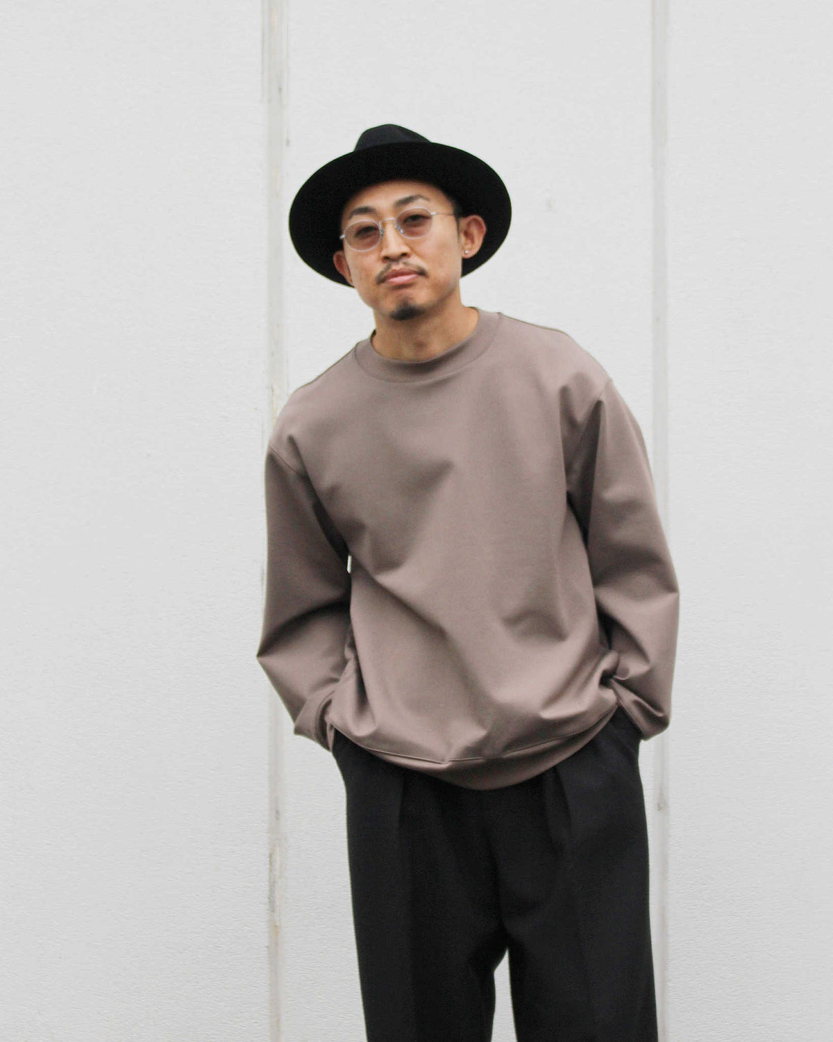 LAMOND ラモンド / SILKY CREW NECK PULLOVER シルキークルーネックプルオーバー (ASH BROWN アッシュブラウン)