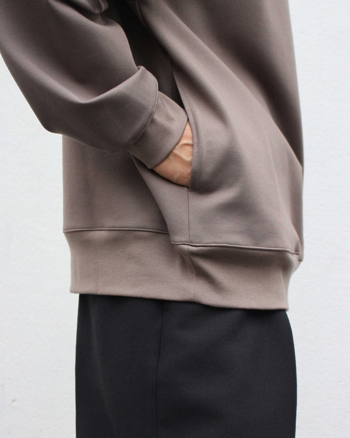 LAMOND ラモンド / SILKY CREW NECK PULLOVER シルキークルーネックプルオーバー (ASH BROWN アッシュブラウン)