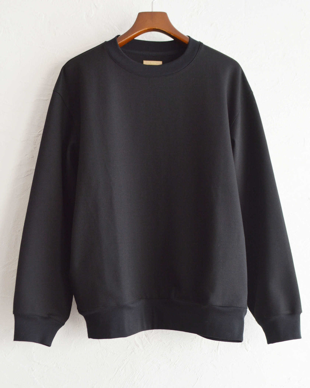 LAMOND ラモンド / SILKY CREW NECK PULLOVER シルキークルーネックプルオーバー (BLACK ブラック)