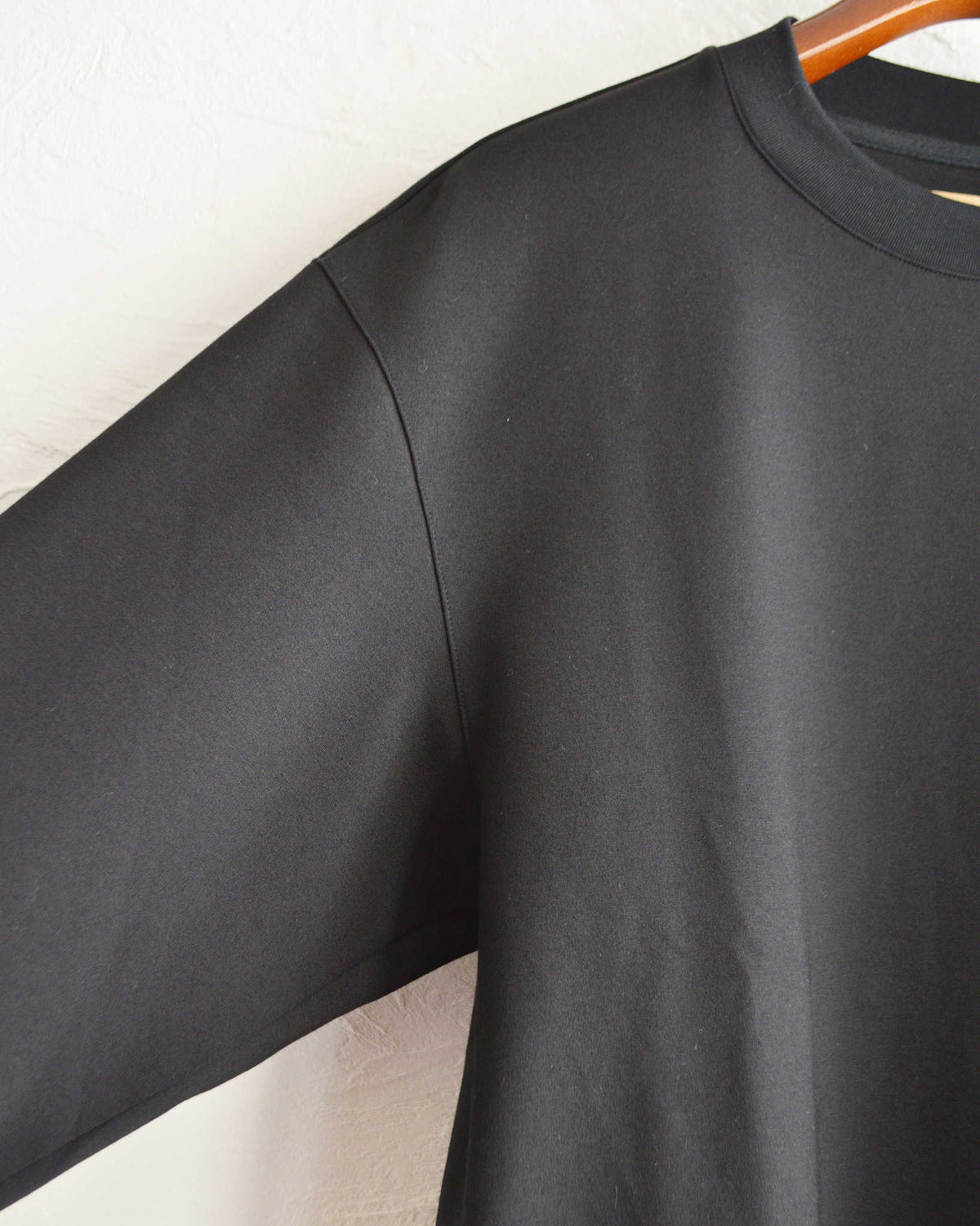 LAMOND ラモンド / SILKY CREW NECK PULLOVER シルキークルーネックプルオーバー (BLACK ブラック)