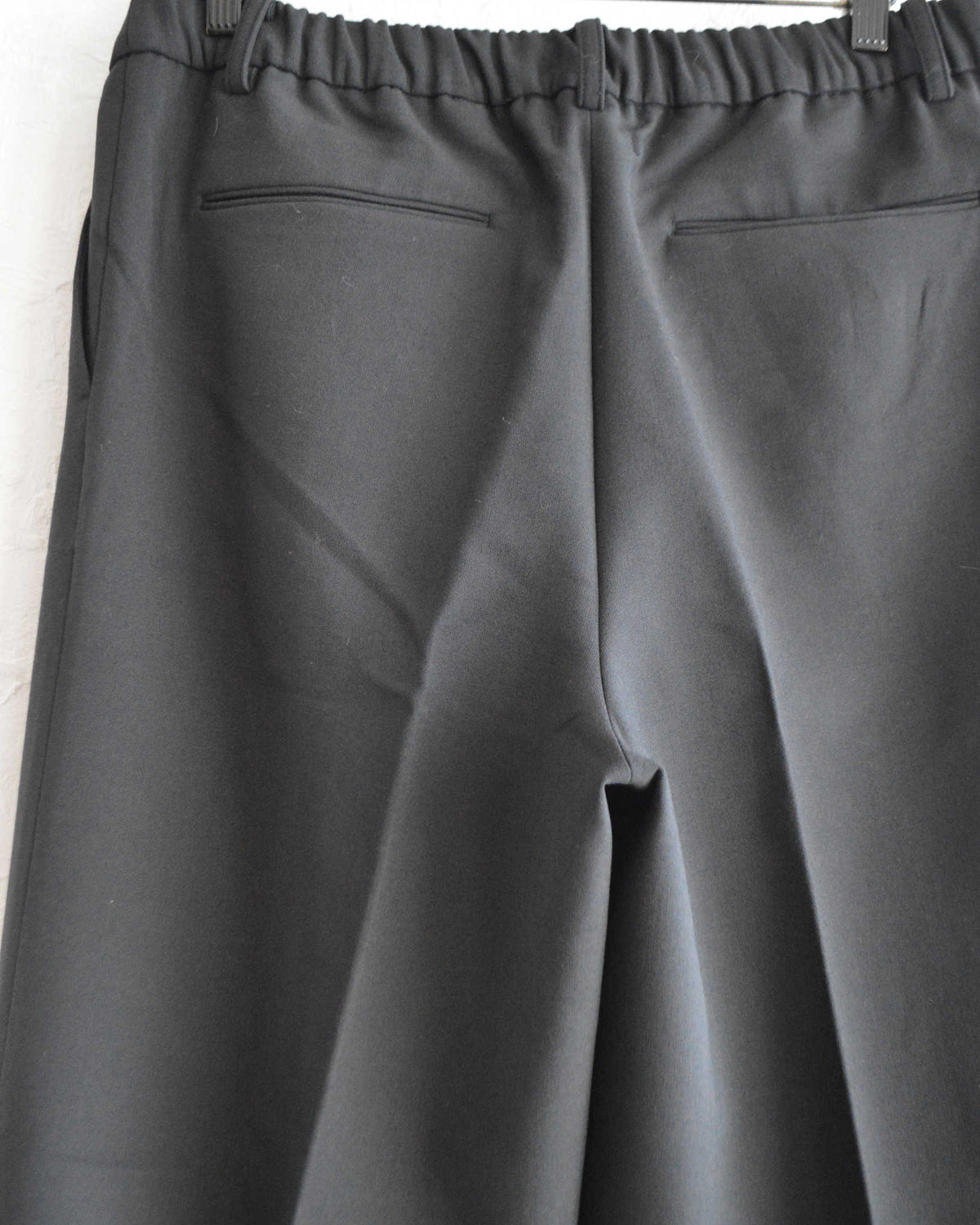 LAMOND ラモンド / DOUBLE WEAVE WIDE TROUSERS ダブルウィーブワイドトラウザーズ (BLACK ブラック)
