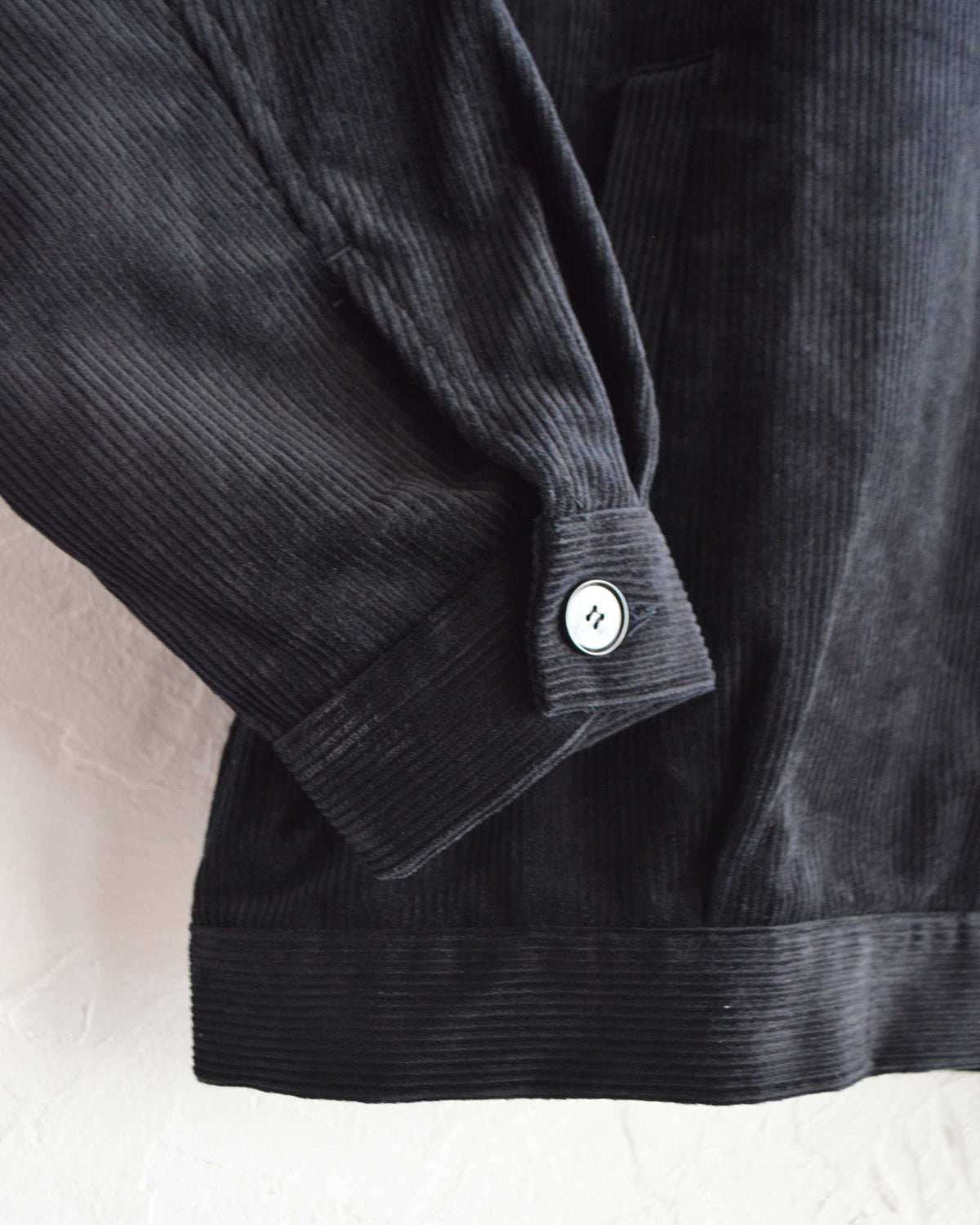 LAMOND ラモンド / CORDUROY SHORT BLOUSON コーデュロイショートブルゾン (BLACK ブラック)