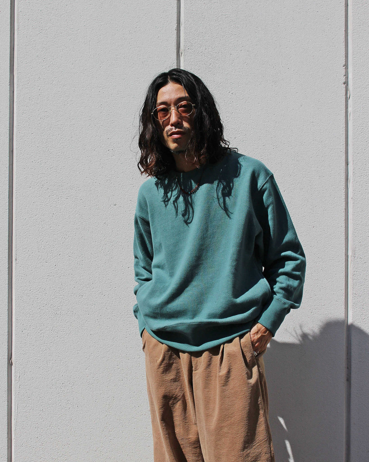 GOHEMP ゴーヘンプ / HEMP CREW SWEAT ヘンプクルースウェット (FANFARE GREEN ファンファーレグリーン)