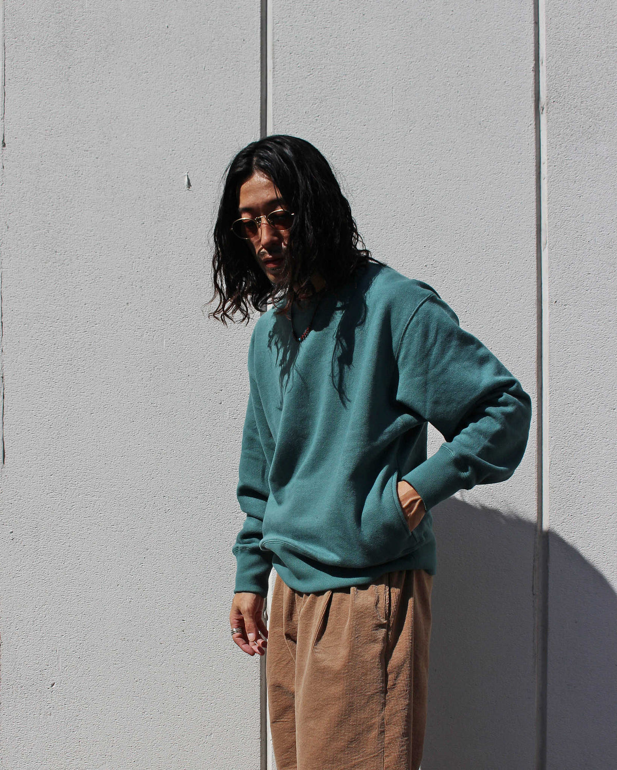 GOHEMP ゴーヘンプ / HEMP CREW SWEAT ヘンプクルースウェット (FANFARE GREEN ファンファーレグリーン)