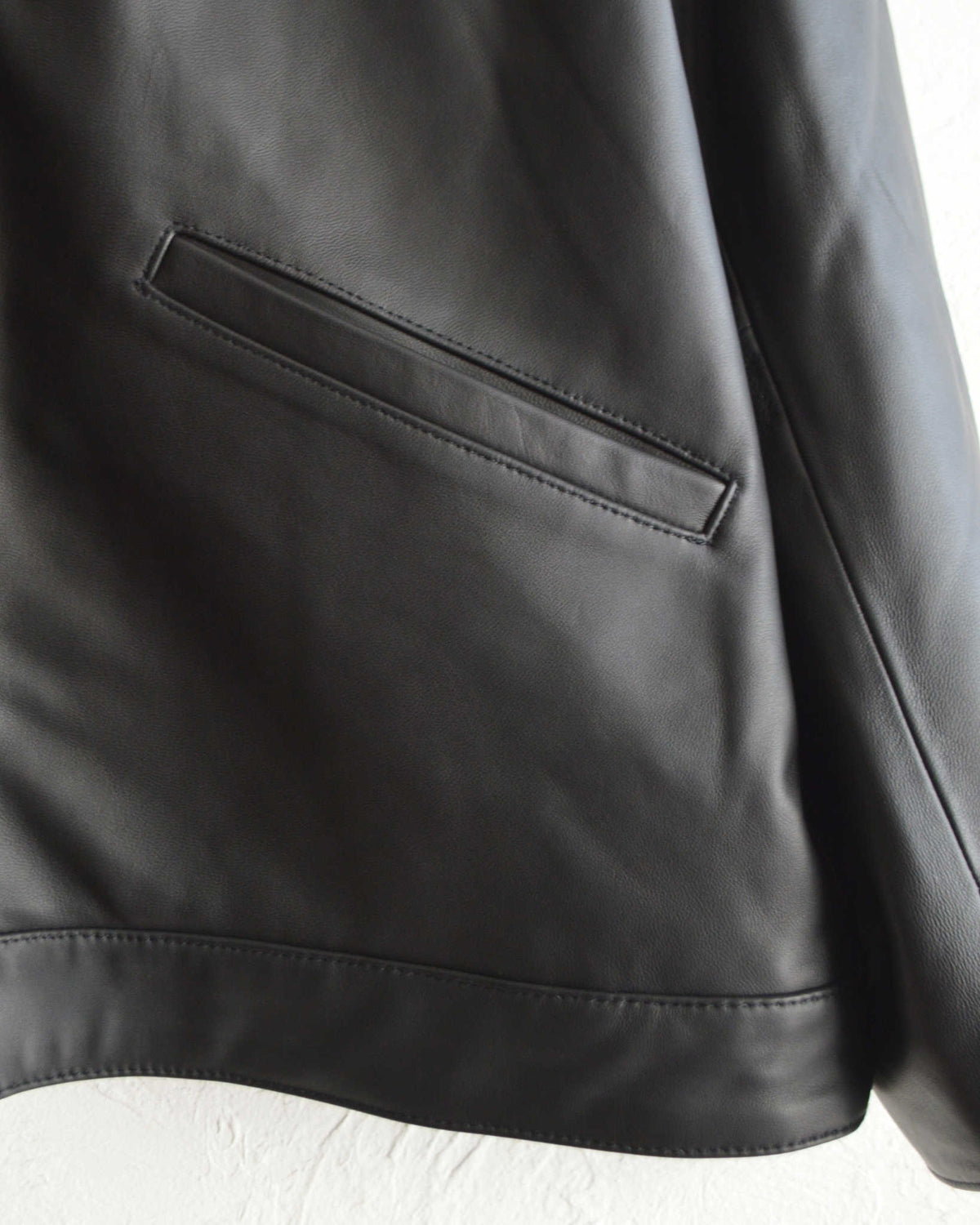AWESOME LEATHER オーサムレザー / LEATHER ZIP SHORT JACKET レザージップショートジャケット (BLACK ブラック)