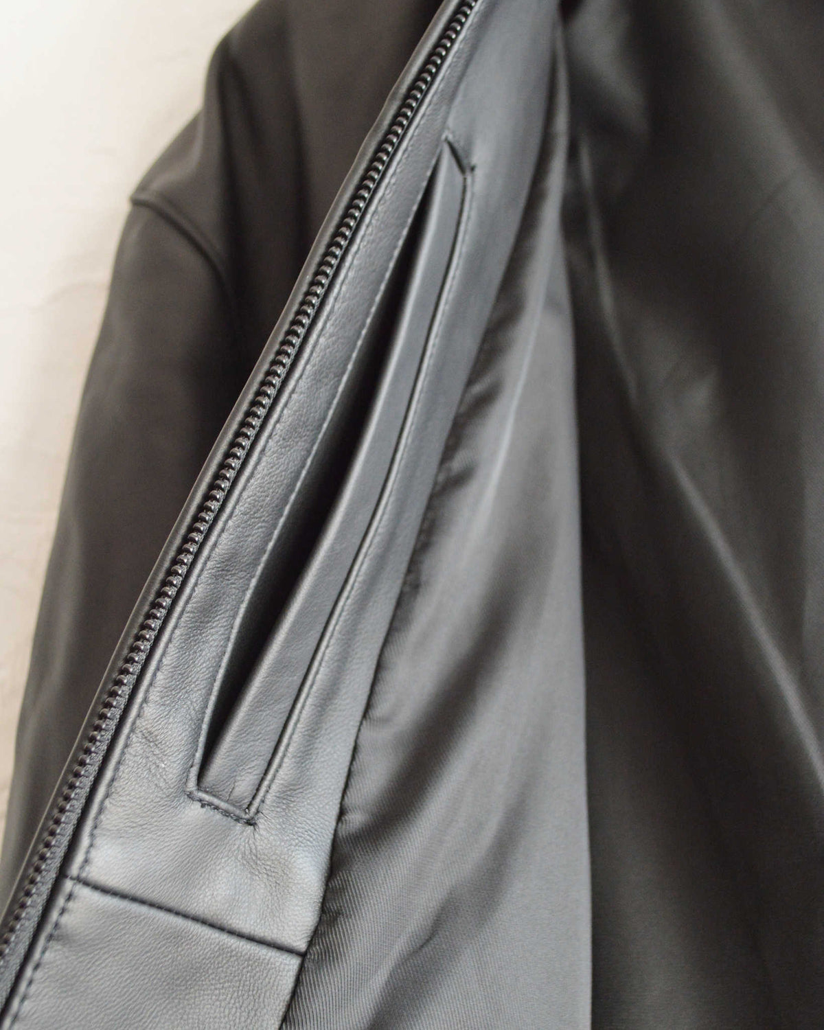 AWESOME LEATHER オーサムレザー / LEATHER ZIP SHORT JACKET レザージップショートジャケット (BLACK ブラック)