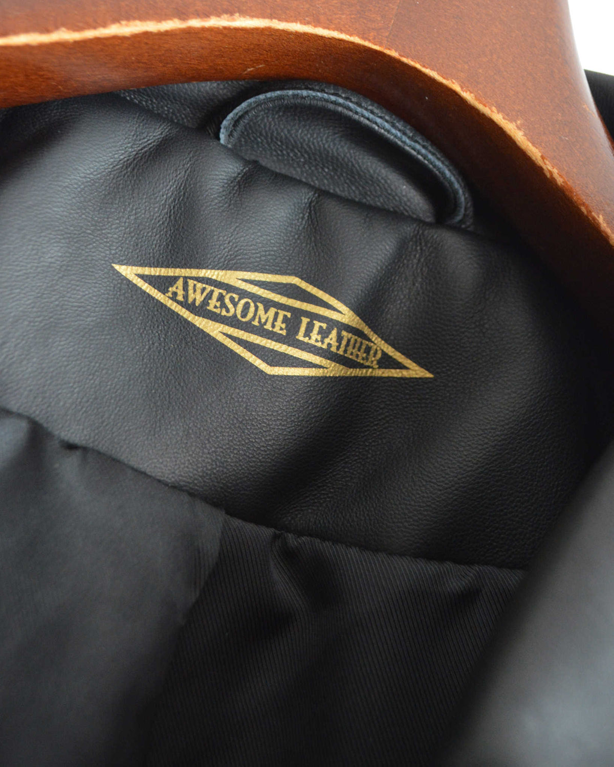 AWESOME LEATHER オーサムレザー / LEATHER ZIP SHORT JACKET レザージップショートジャケット (BLACK ブラック)