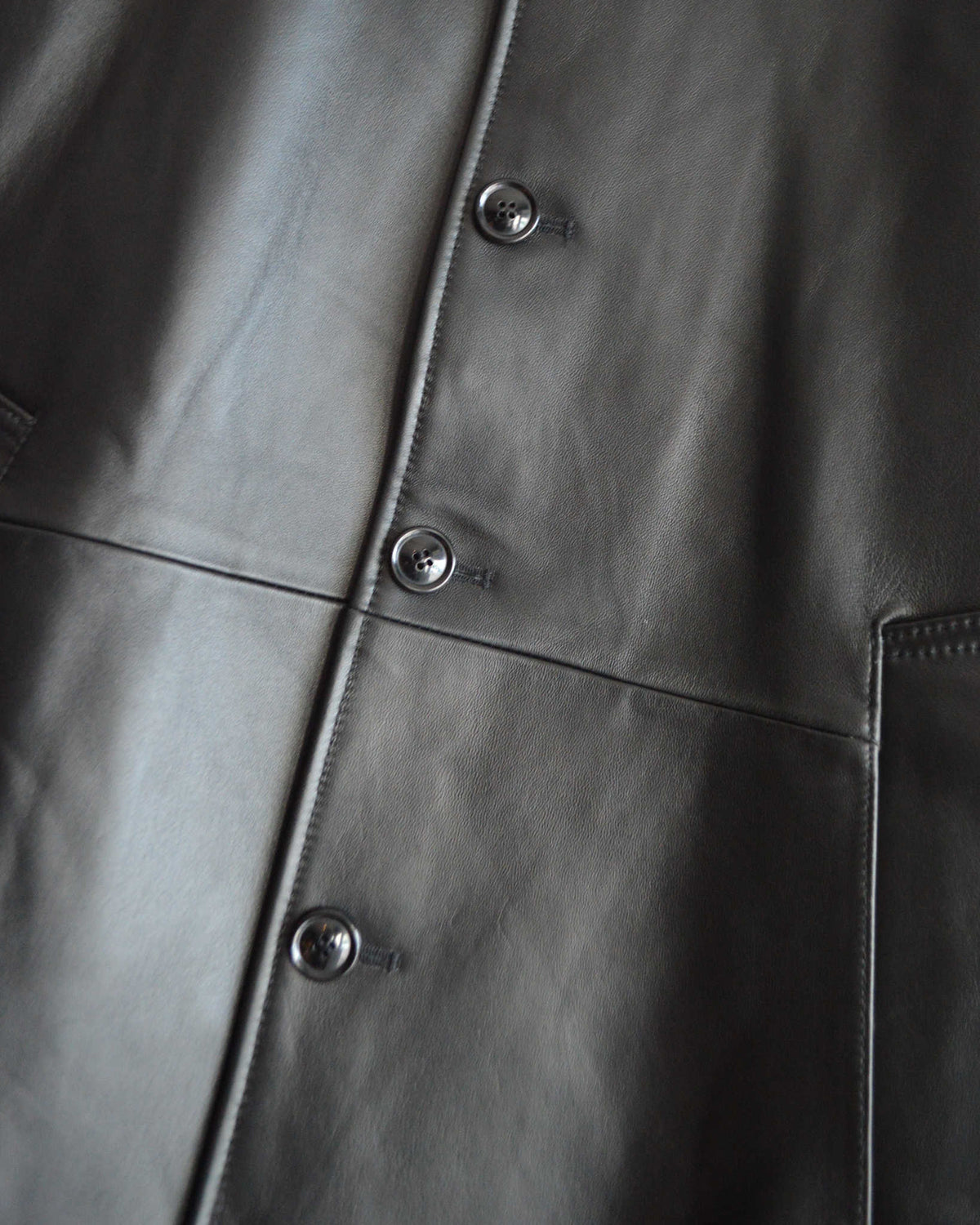 AWESOME LEATHER オーサムレザー / LEATHER HALF COAT レザーハーフコート (BLACK ブラック)