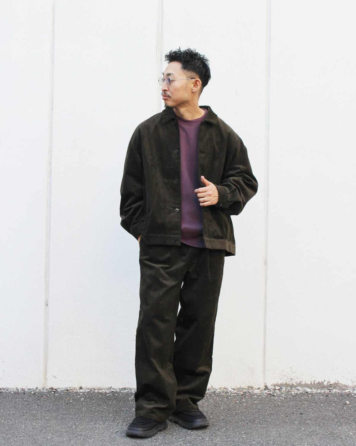 LAMOND ラモンド / CORDUROY SHORT BLOUSON コーデュロイショートブルゾン (DARK MOSS ダークモス)