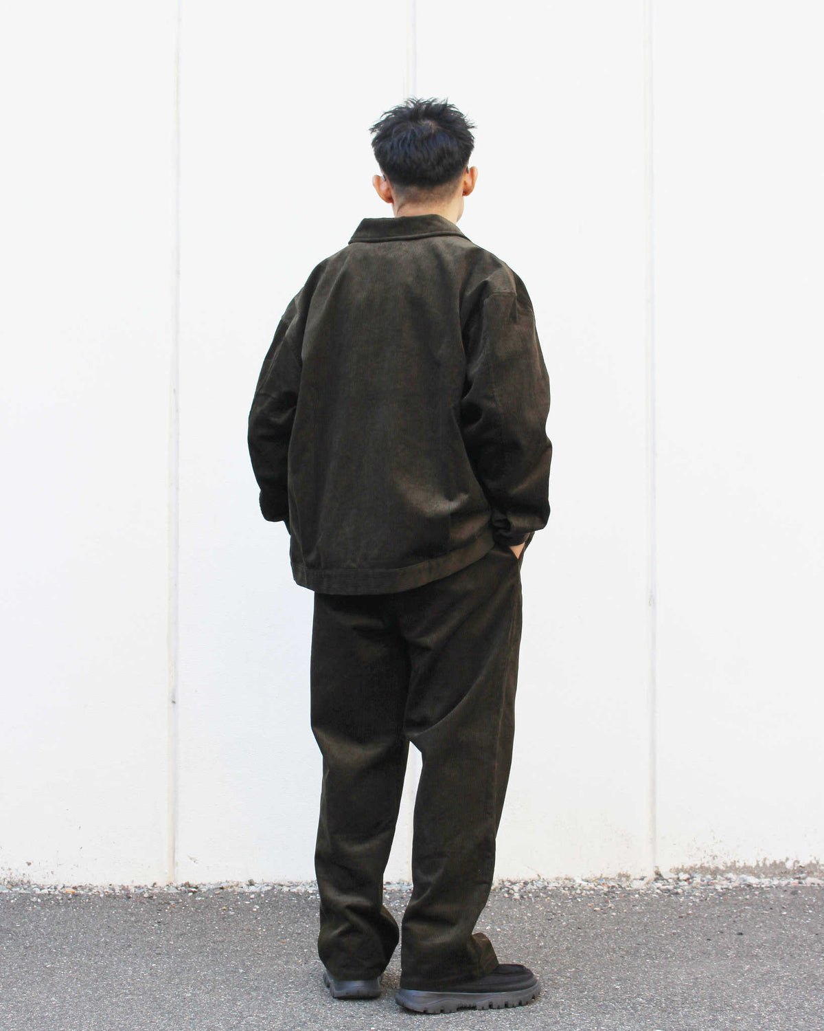 LAMOND ラモンド / CORDUROY STANDARD WIDE PANTS コーデュロイスタンダードワイドパンツ (DARK MOSS ダークモス)