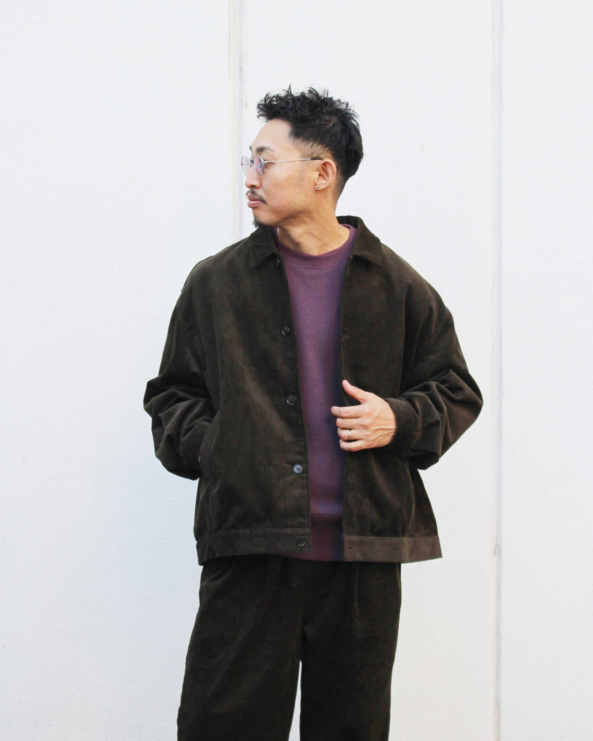 LAMOND ラモンド / CORDUROY SHORT BLOUSON コーデュロイショートブルゾン (DARK MOSS ダークモス)