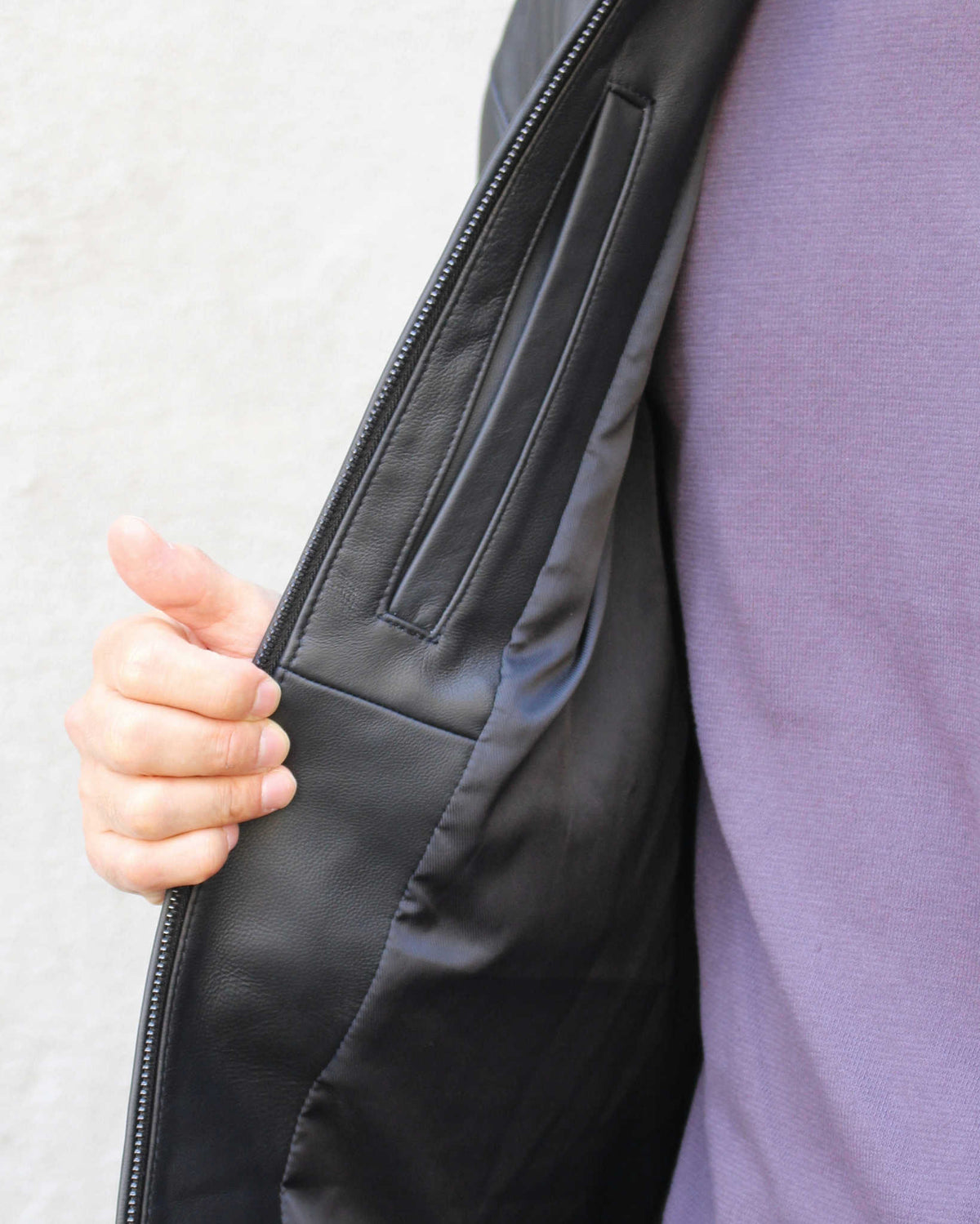 AWESOME LEATHER オーサムレザー / LEATHER ZIP SHORT JACKET レザージップショートジャケット (BLACK ブラック)