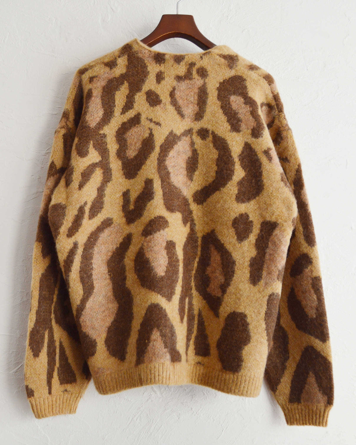 TOWN CRAFT タウンクラフト / mohair shaggy jacquard cardigan モヘアシャギージャガードカーディガン (LEOPARD レオパード)
