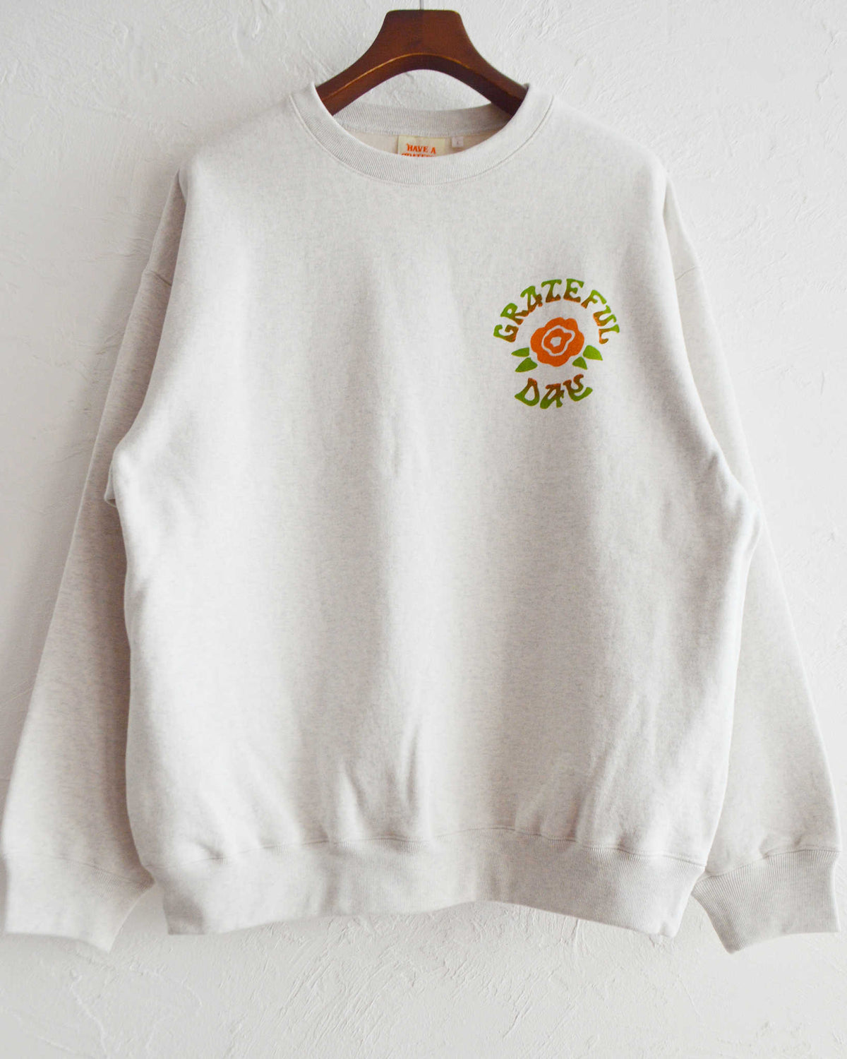 HAVE A GRATEFUL DAY ハブアグレイトフルデイ / SWEATSHIRT -DARK HOLLOW スウェットシャツ ダークハロー (NATURAL GRAY ナチュラルグレー)