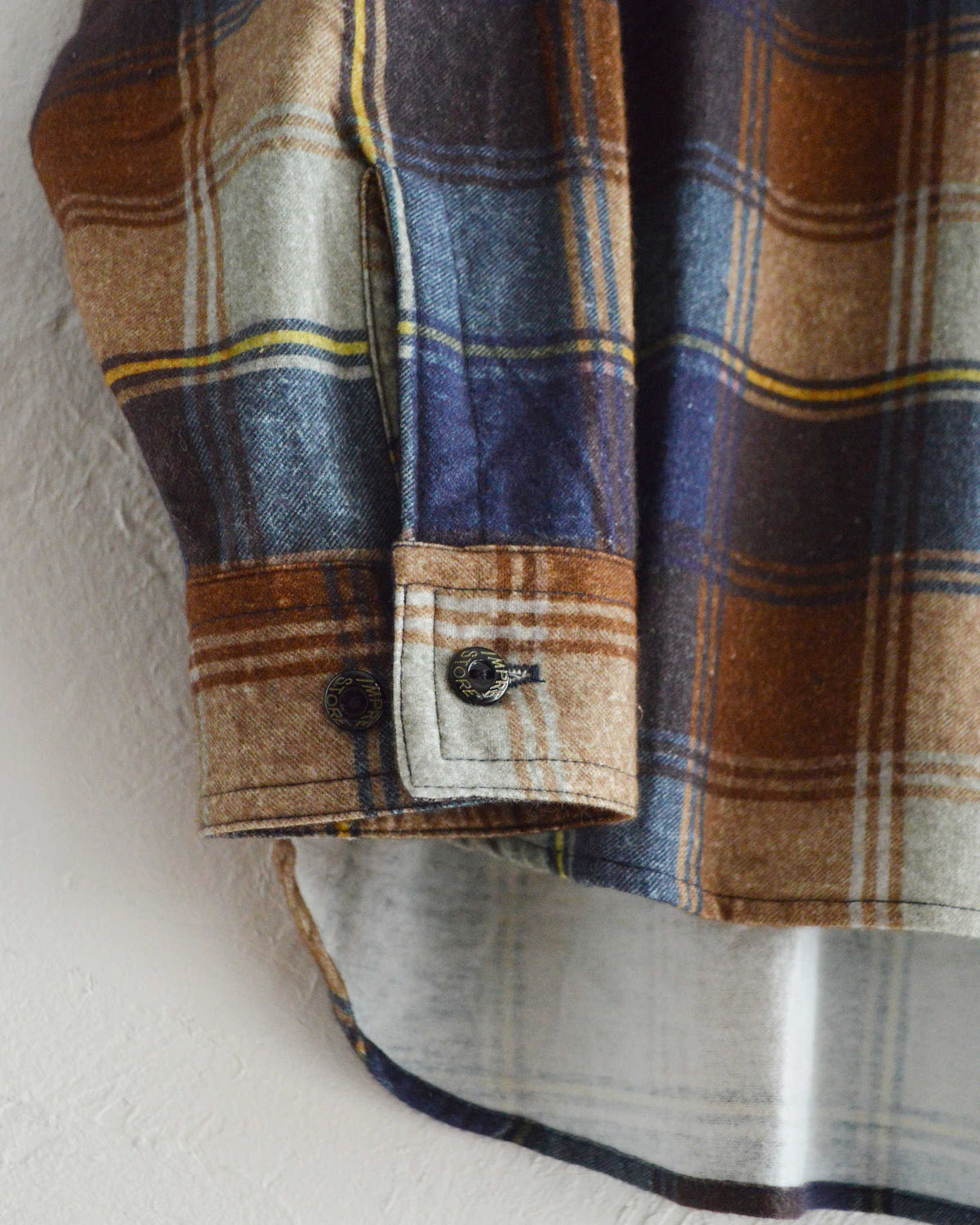 IMPRESTORE インプレストア / Springsteen | Flannel Hooded Shirt フランネルフードシャツ (BROWN×NAVY ブラウンネイビー)