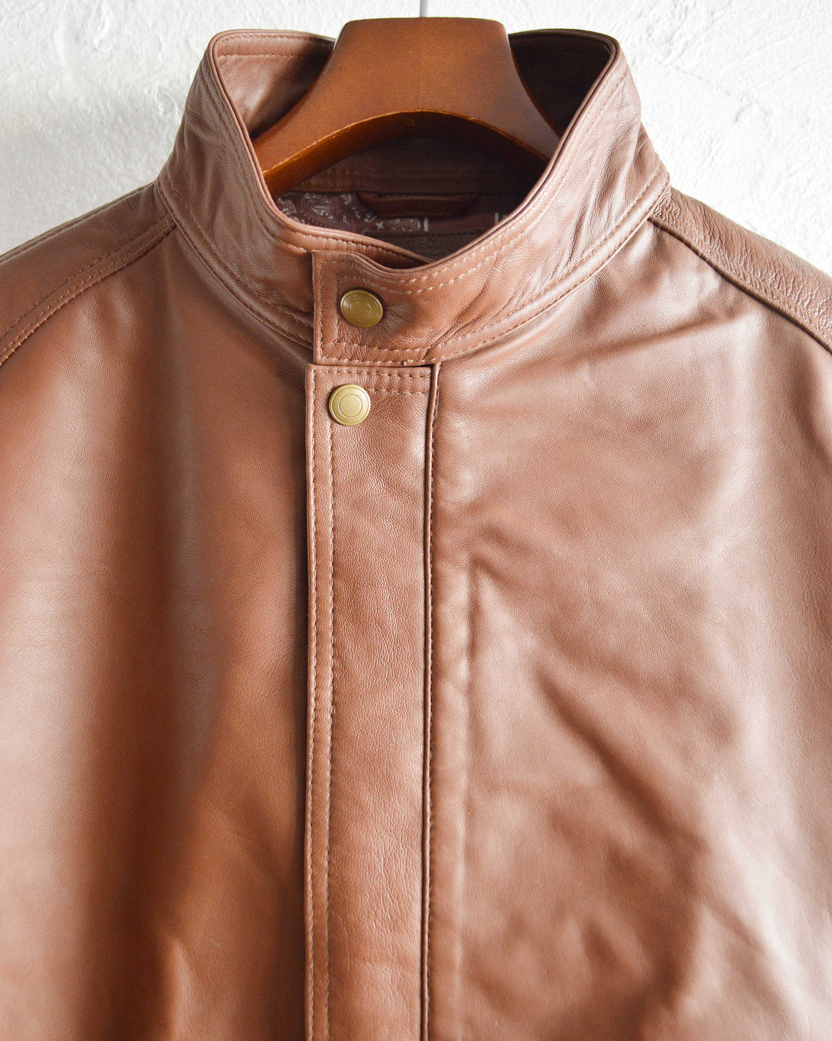 Nasngwam. ナスングワム / ATTRACT LEATHER JACKET アトラクトレザージャケット Msize (BROWN ブラウン)