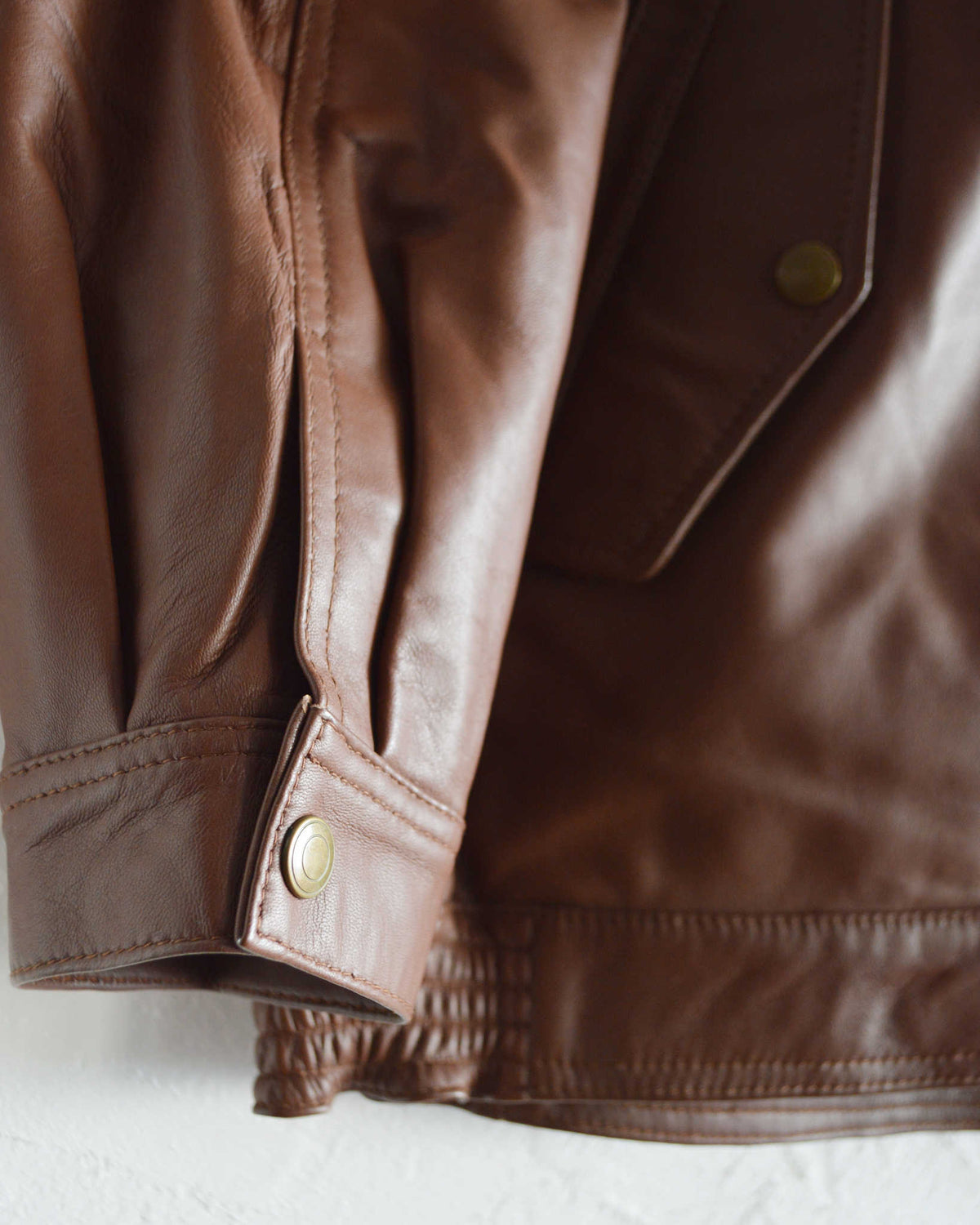 Nasngwam. ナスングワム / ATTRACT LEATHER JACKET アトラクトレザージャケット Msize (BROWN ブラウン)
