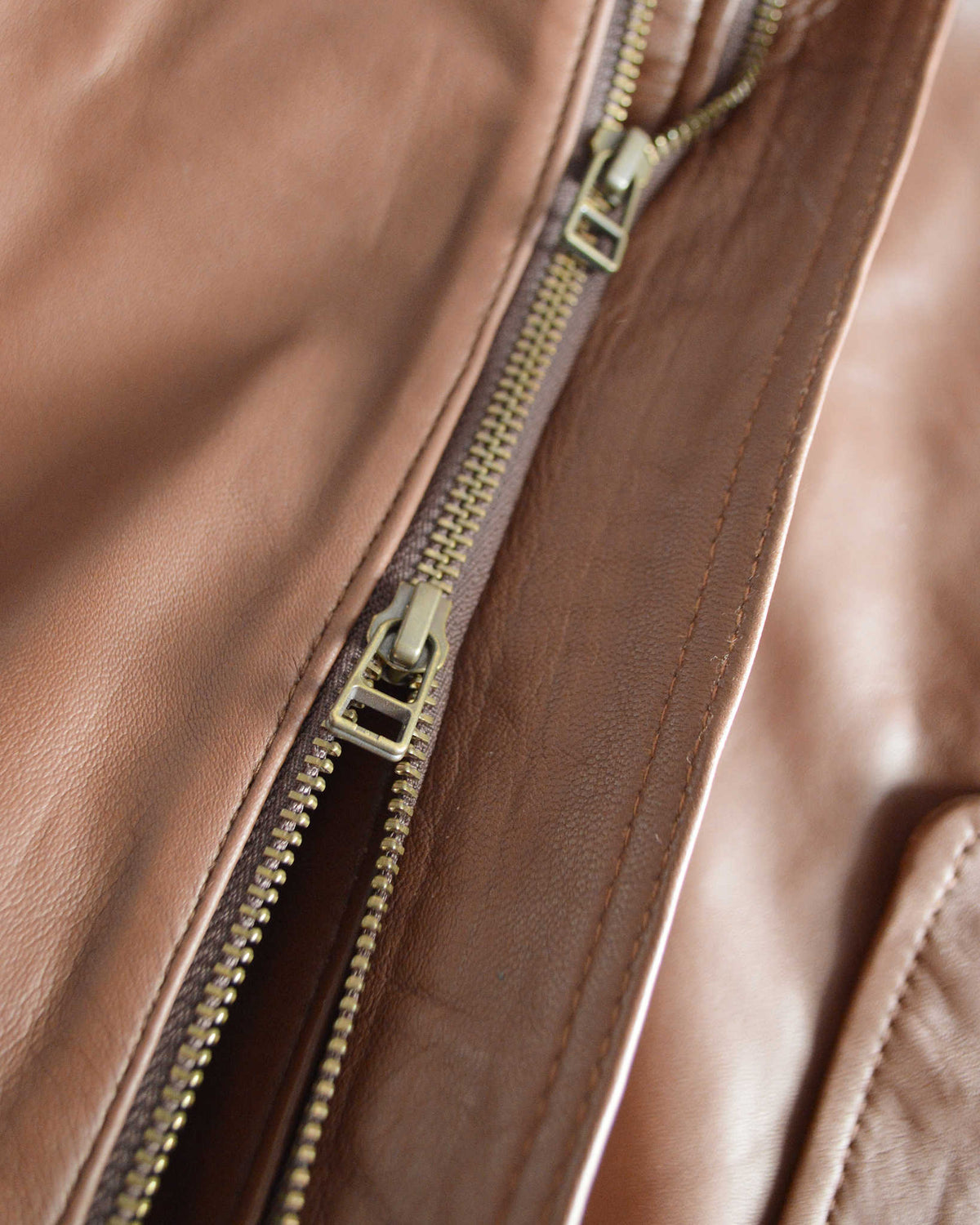 Nasngwam. ナスングワム / ATTRACT LEATHER JACKET アトラクトレザージャケット Msize (BROWN ブラウン)
