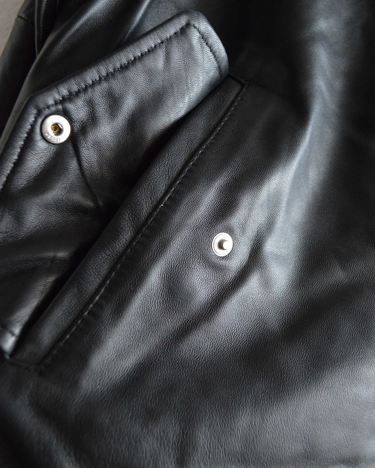 Nasngwam. ナスングワム / ATTRACT LEATHER JACKET アトラクトレザージャケット Msize (BLACK ブラック)