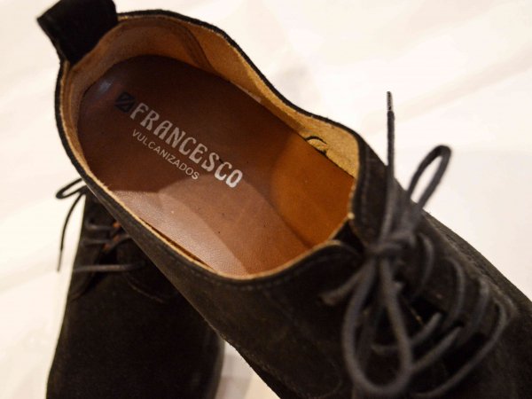 BLUCHER 5 OJETES SIN SERRAJE 【BLACK】 / FRANCESCO