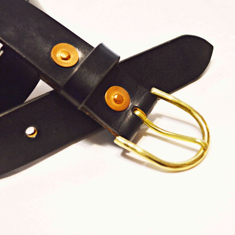 saranam サラナン / RIVET ARCH BELT リベットアーチベルト (UK BRIDLE BLACK ブラック)