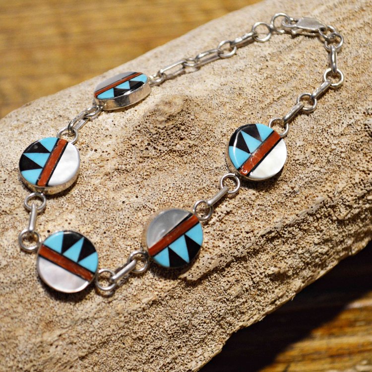 indian jewelry インディアンジュエリー / ZUNI BRACELET チェーンブレスレット (Tyrone Martinez タイロン マルティネス)