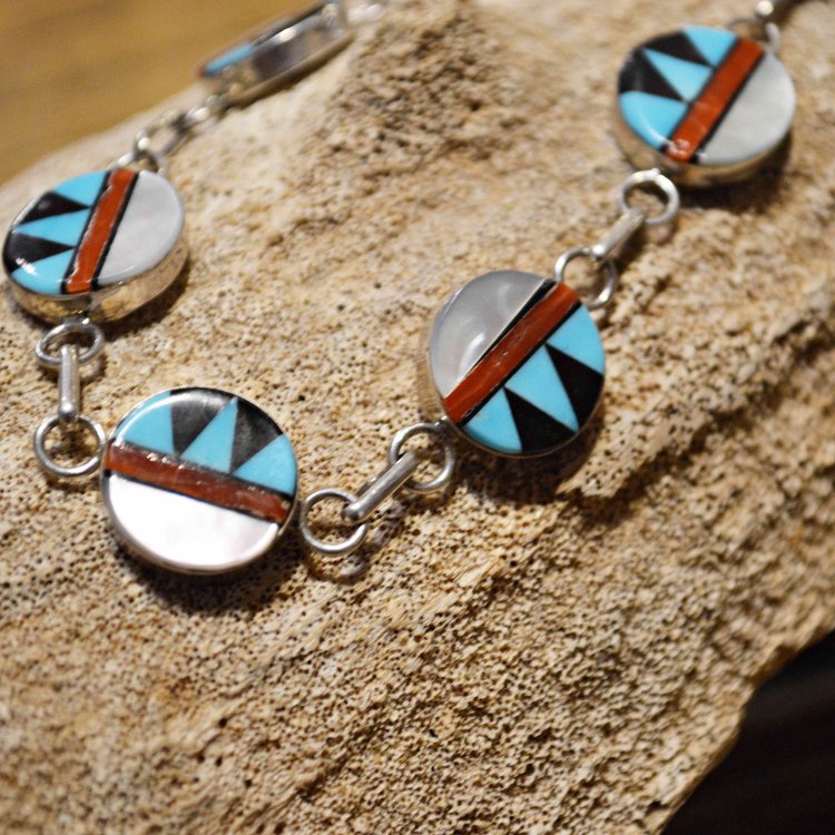 indian jewelry インディアンジュエリー / ZUNI BRACELET チェーンブレスレット (Tyrone Martinez タイロン マルティネス)