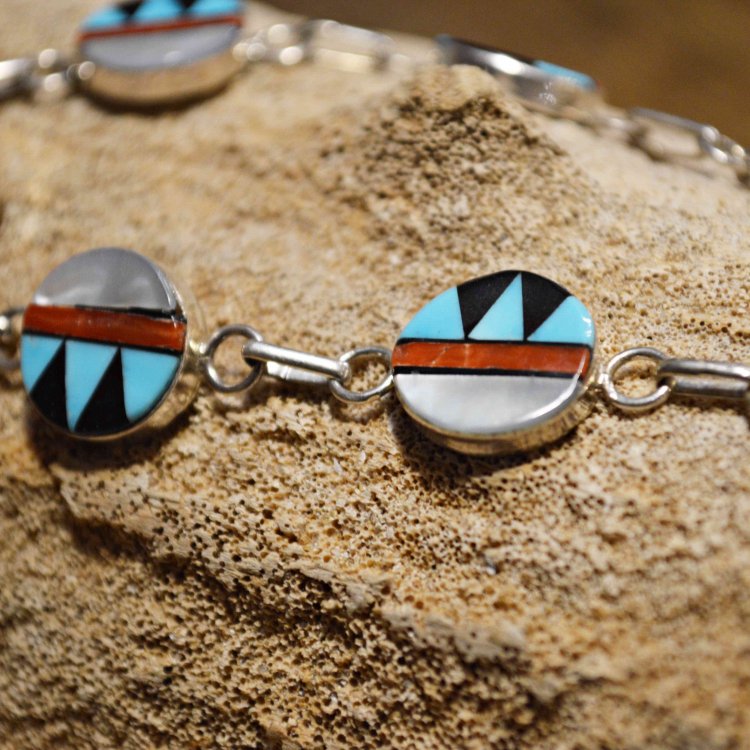 indian jewelry インディアンジュエリー / ZUNI BRACELET チェーンブレスレット (Tyrone Martinez タイロン マルティネス)