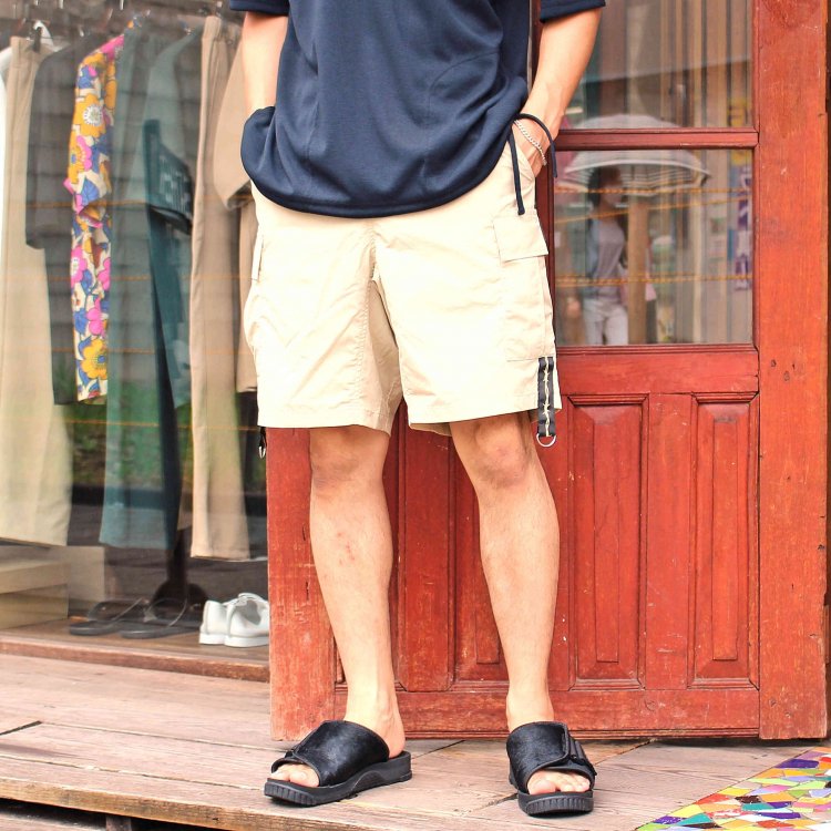 LAST CHANCE ラストチャンス / Wire Tape w/D-Ring Cargo Shorts ワイヤーテープディーリングカーゴショーツ (BEIGE ベージュ)