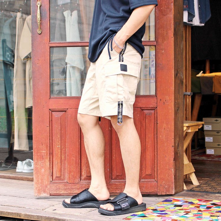 LAST CHANCE ラストチャンス / Wire Tape w/D-Ring Cargo Shorts ワイヤーテープディーリングカーゴショーツ (BEIGE ベージュ)