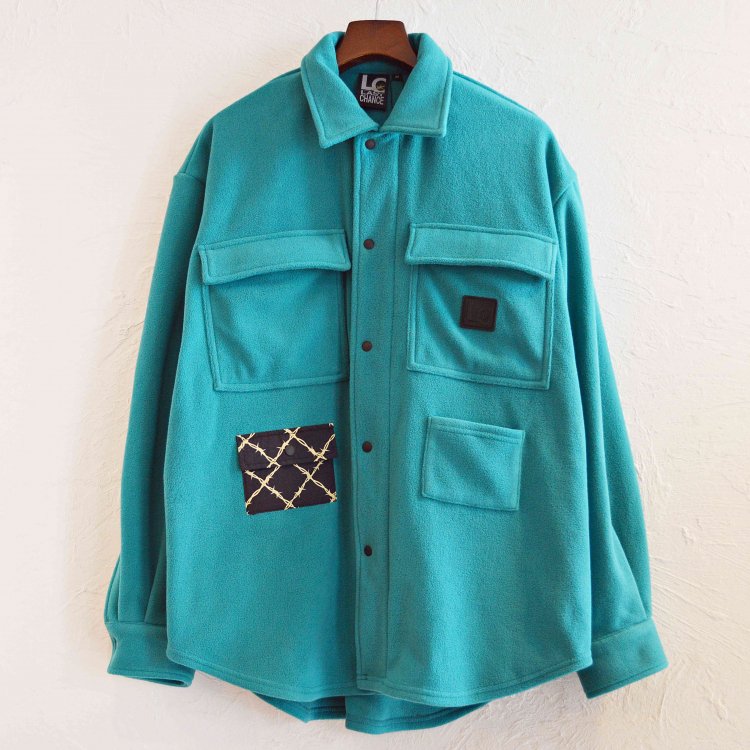 LAST CHANE ラストチャンス / Multi Pocket Fleece Shirts マルチポケットフリースシャツ (TURQUOISE ターコイズ)