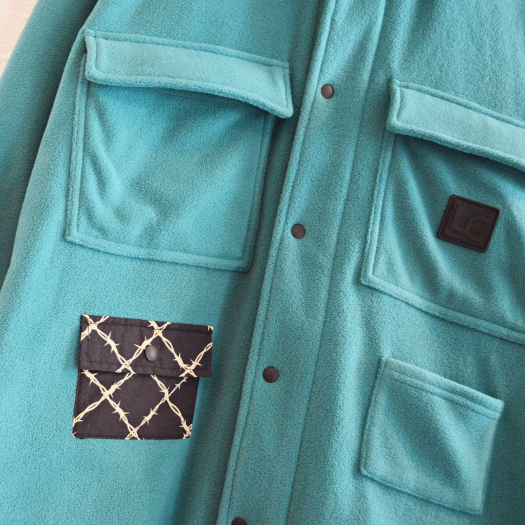 LAST CHANE ラストチャンス / Multi Pocket Fleece Shirts マルチポケットフリースシャツ (TURQUOISE ターコイズ)