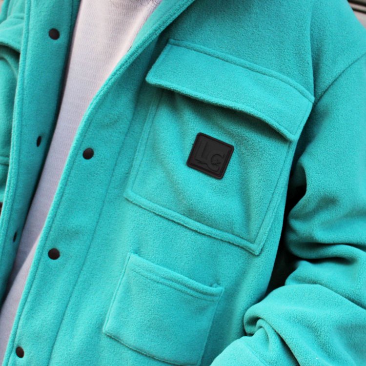 LAST CHANE ラストチャンス / Multi Pocket Fleece Shirts マルチポケットフリースシャツ (TURQUOISE ターコイズ)
