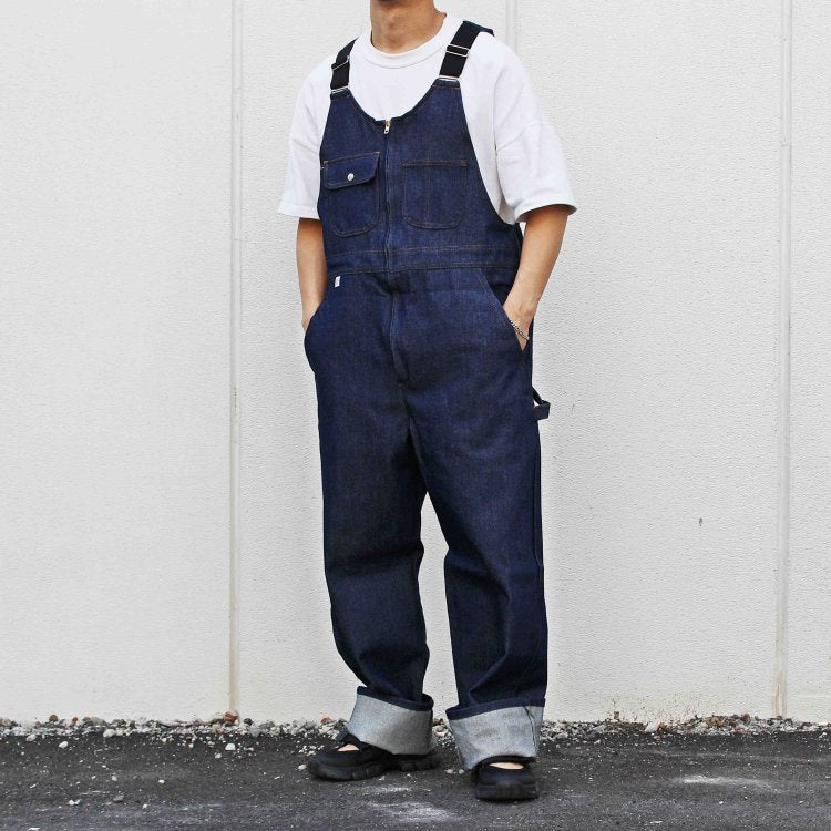 BIGBILL ビッグビル / Denim Bib Overall With Zip Front Closure オーバーオール (NAVY ネイビー）