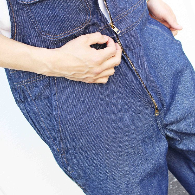 BIGBILL ビッグビル / Denim Bib Overall With Zip Front Closure オーバーオール (NAVY ネイビー)