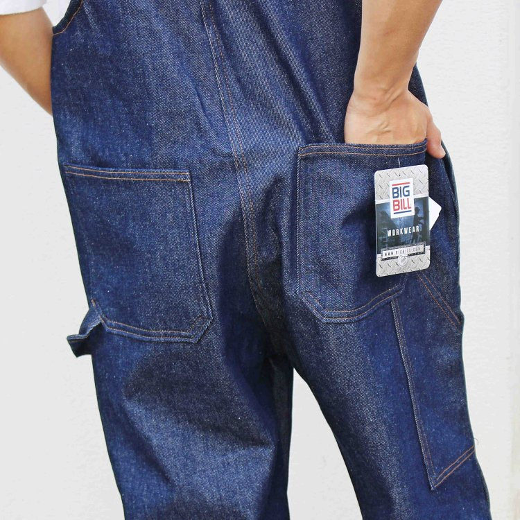 BIGBILL ビッグビル / Denim Bib Overall With Zip Front Closure オーバーオール (NAVY ネイビー)